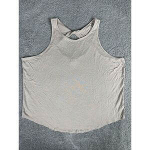 AVIA Women's Athletic Twisted Back Sleeveless Tank Top XXXL 22 Tan Ribbed